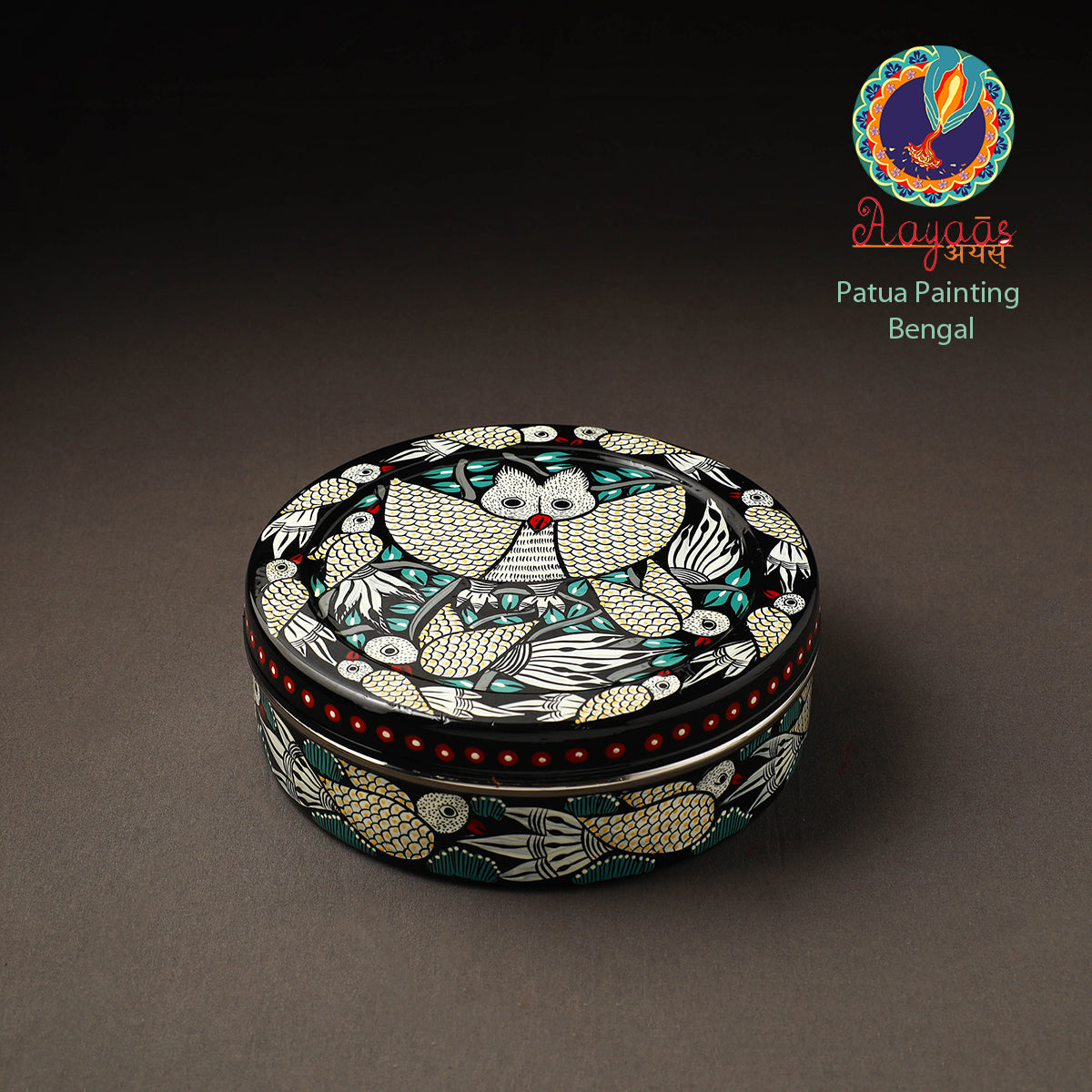  Bengal Patua Handpainted Stainless Steel Casserole