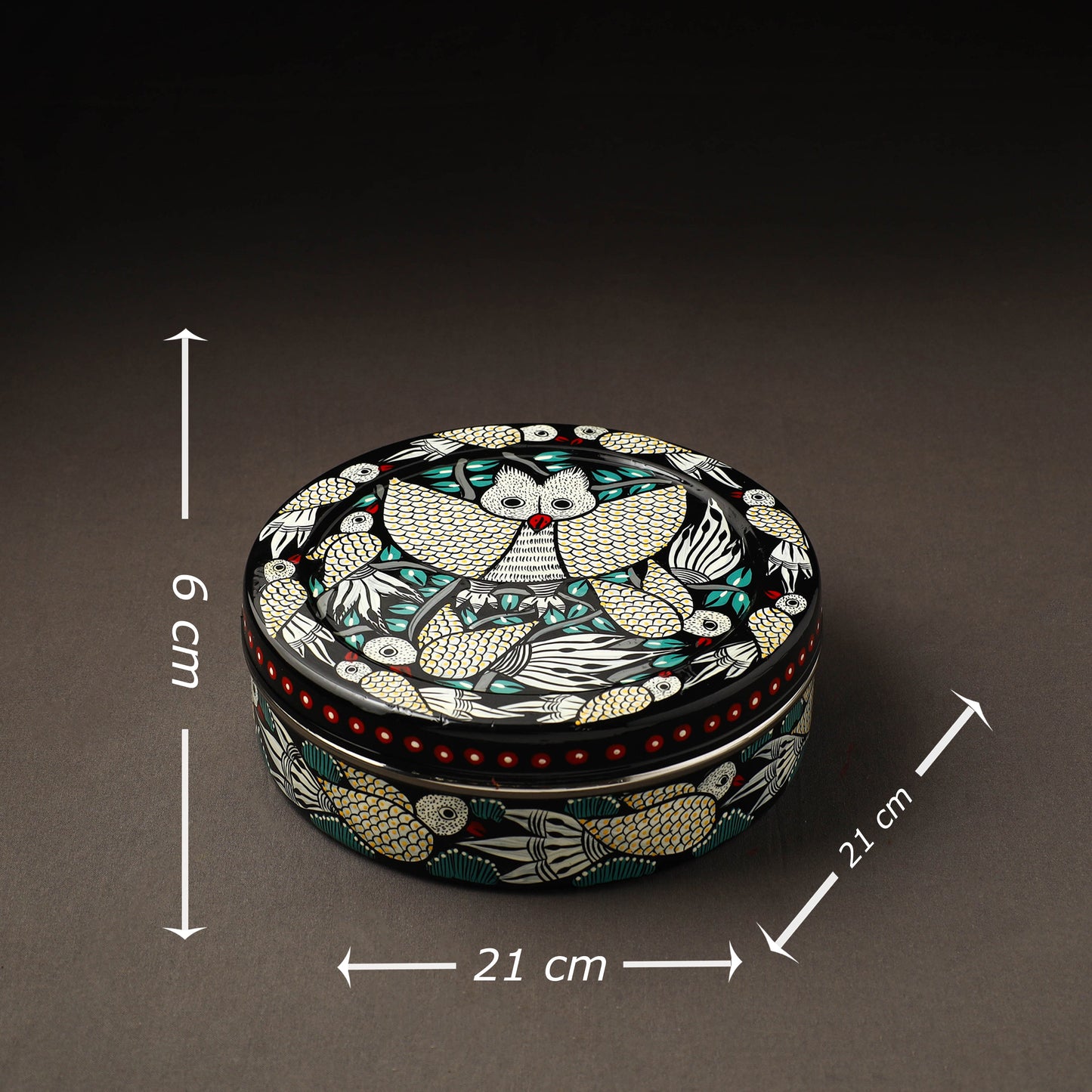  Bengal Patua Handpainted Stainless Steel Casserole