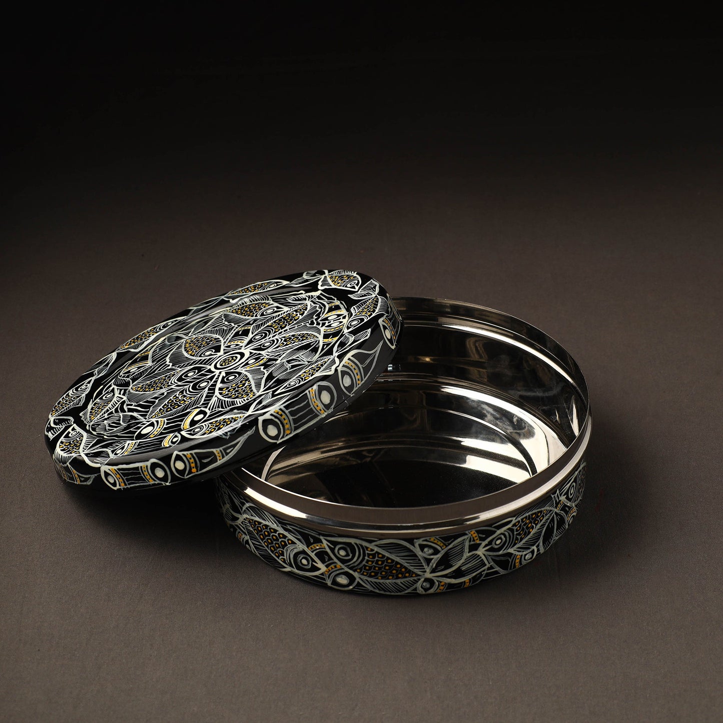  Bengal Patua Handpainted Stainless Steel Casserole