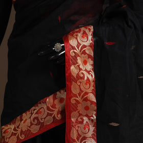 Black - bengali tant saree with matching jewellery & blouse