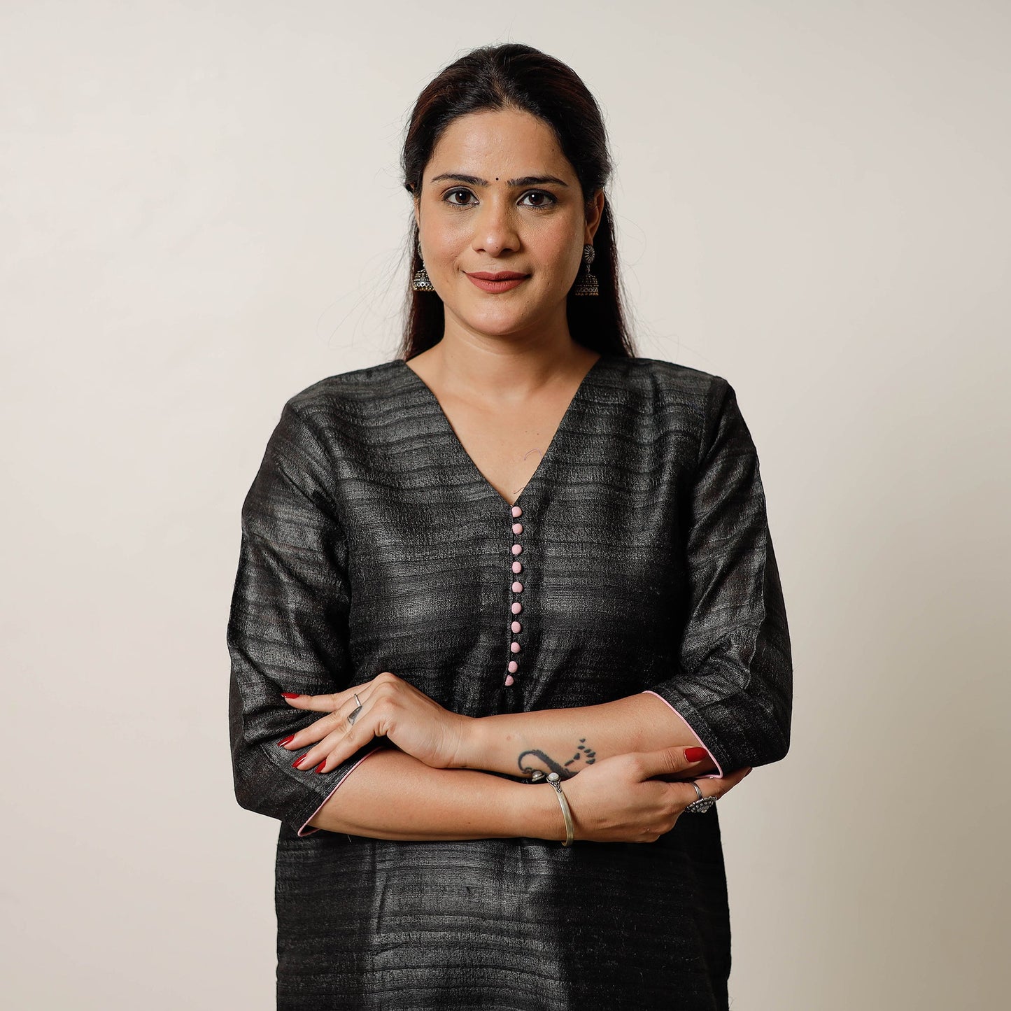 Buy Pure Desi Tussar Silk Long Kurta for Women