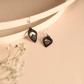  Bidri Work Pure Silver Inlay Earrings