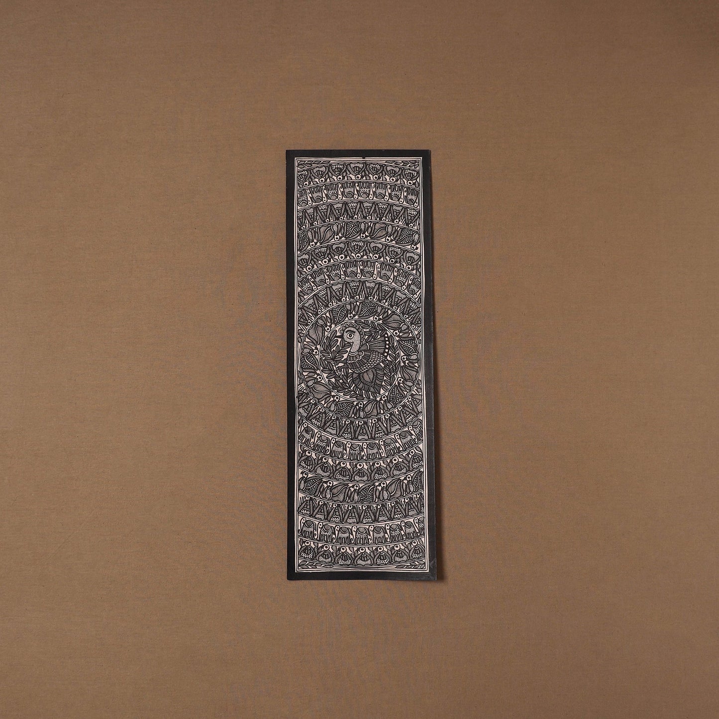 Handpainted madhubani painting by hira devi (22 x 7 in) 36