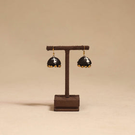 Bishnupur handpainted terracotta jhumki earrings 155