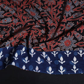 Block print cotton ajrakh blouse piece 07 - handcrafted