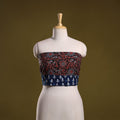 Block print cotton ajrakh blouse piece 07 - handcrafted