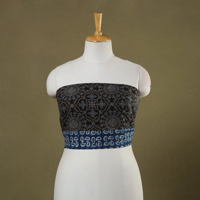 Black - cotton blouse piece 12 - handcrafted