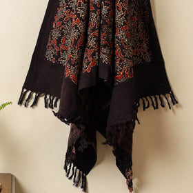 Black Block Print Cotton Ajrakh Handloom Towel