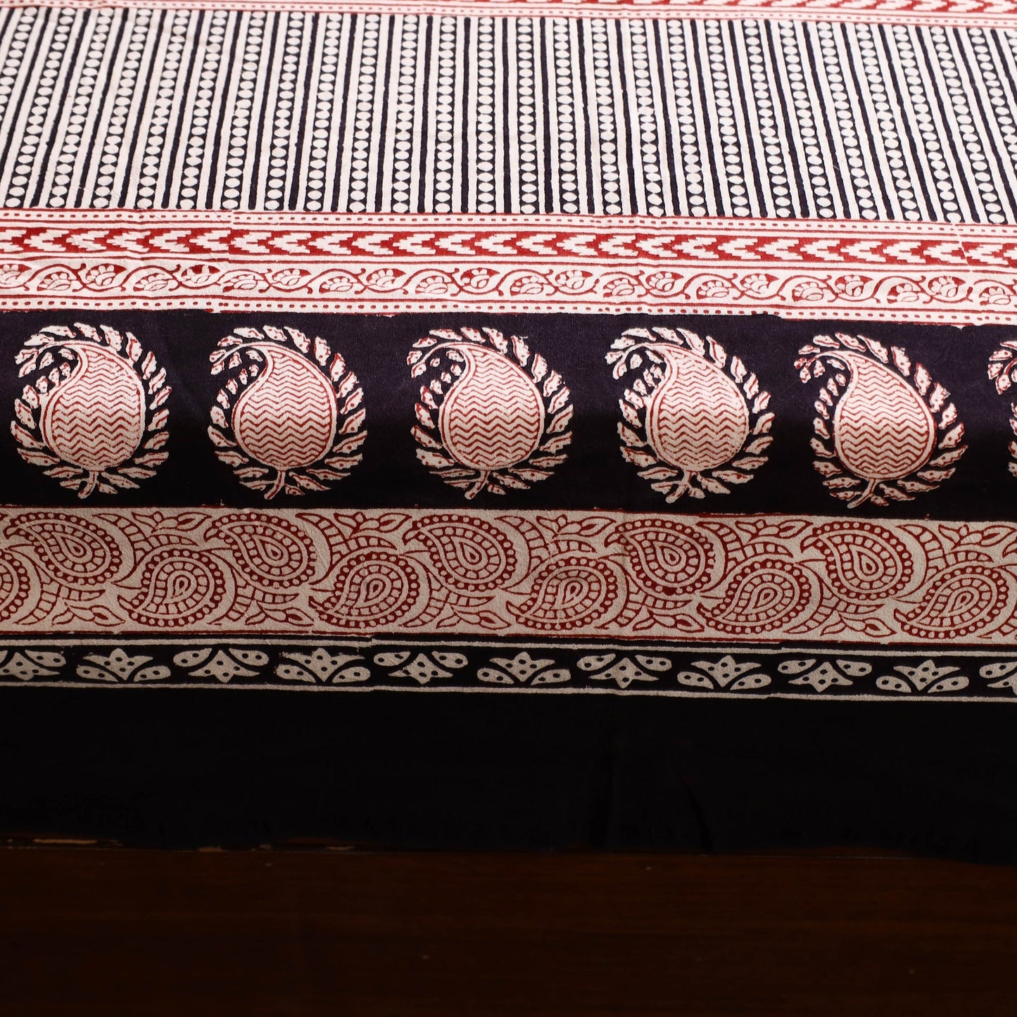 Black - cotton bagh double bed sheet (108 x 90 in) 15