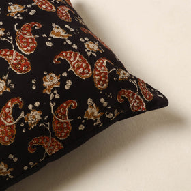 Black - cotton bagru cushion cover 33 - handcrafted
