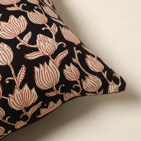 Black - cotton bagru cushion cover 34 - handcrafted