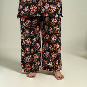 Buy Black Block Print Cotton Bagru Night Suit Set