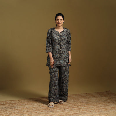 Cotton natural dyed co-ord set 08 - handcrafted