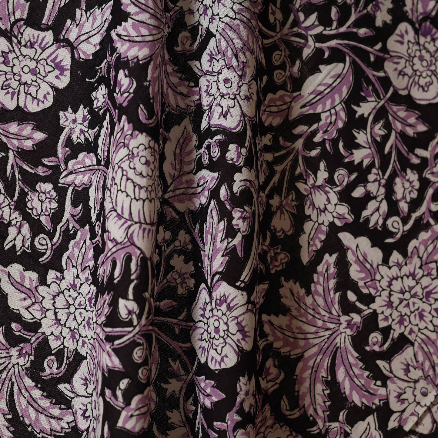 Black - cotton sanganeri fabric 16 - handcrafted