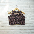 Black - cotton stitched blouse 09 - handcrafted