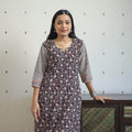 Black - block print cotton straight bagh kurta 08