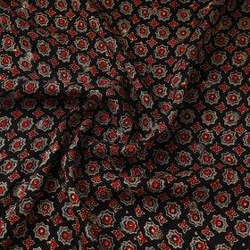 Black - natural dyed dola silk jacquard buti fabric 16