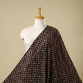 Natural dyed dola silk jacquard buti fabric 06 - handcrafted