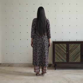  Block Printed Cotton Ajrakh Kurta Set 
