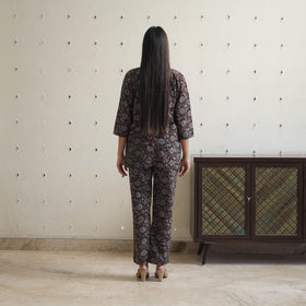 Black - printed cotton co-ord set 08 - handcrafted