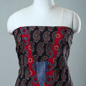  Block Print Cotton Ajrakh Kurta Material Online