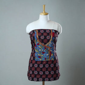 Black - Block Printed Cotton Ajrakh Kurta Material (2.8 meter) 11