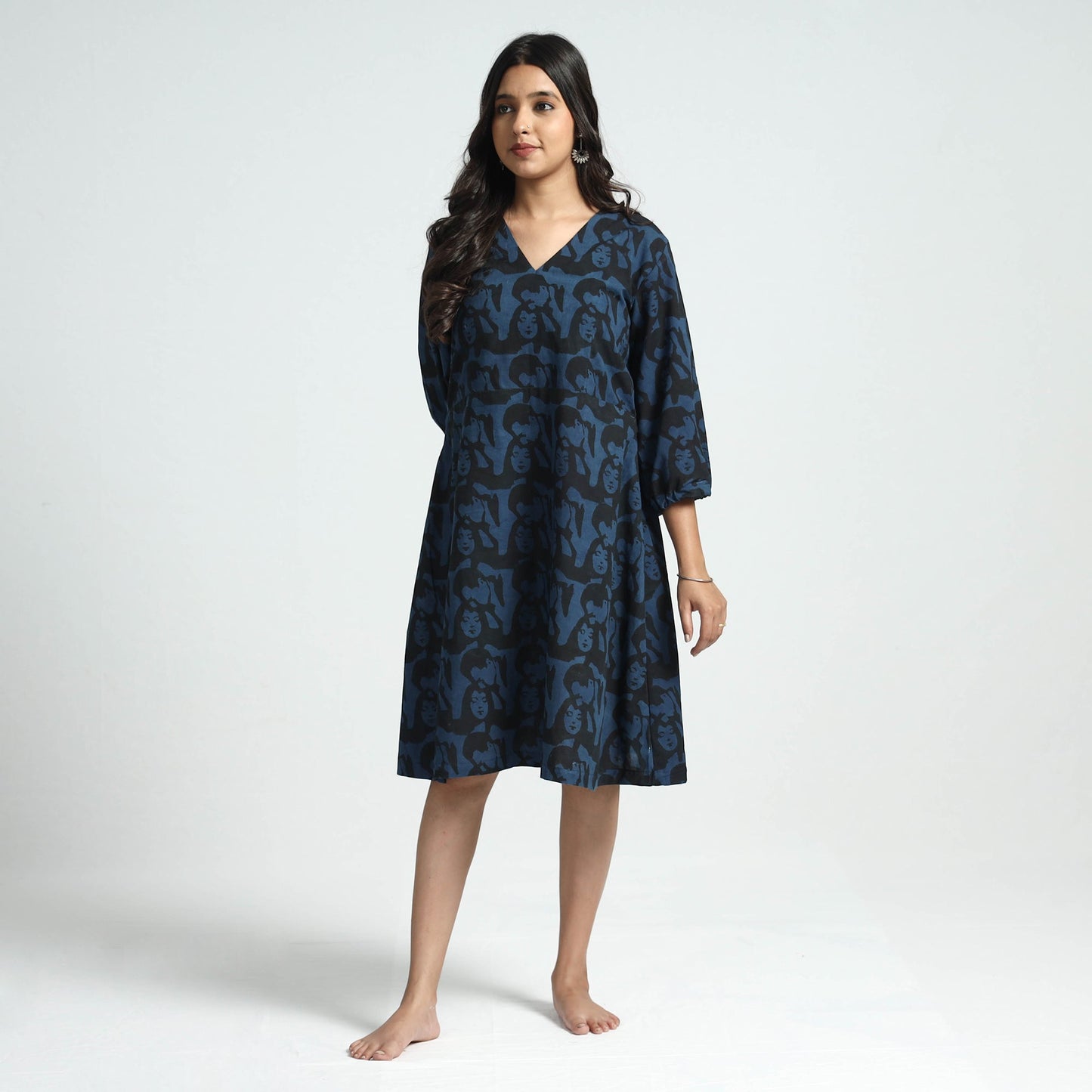 Buy Bindaas Art Block Printed Cotton Dress l iTokri.com