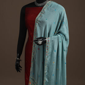 Chinon silk hand embroidered phulkari dupatta 10