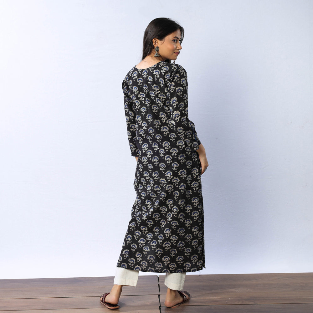 Buy Bagru Block Printed Cotton Long Kurta for Women