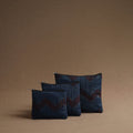 Black - blue - handmade cotton multipurpose utility pouches