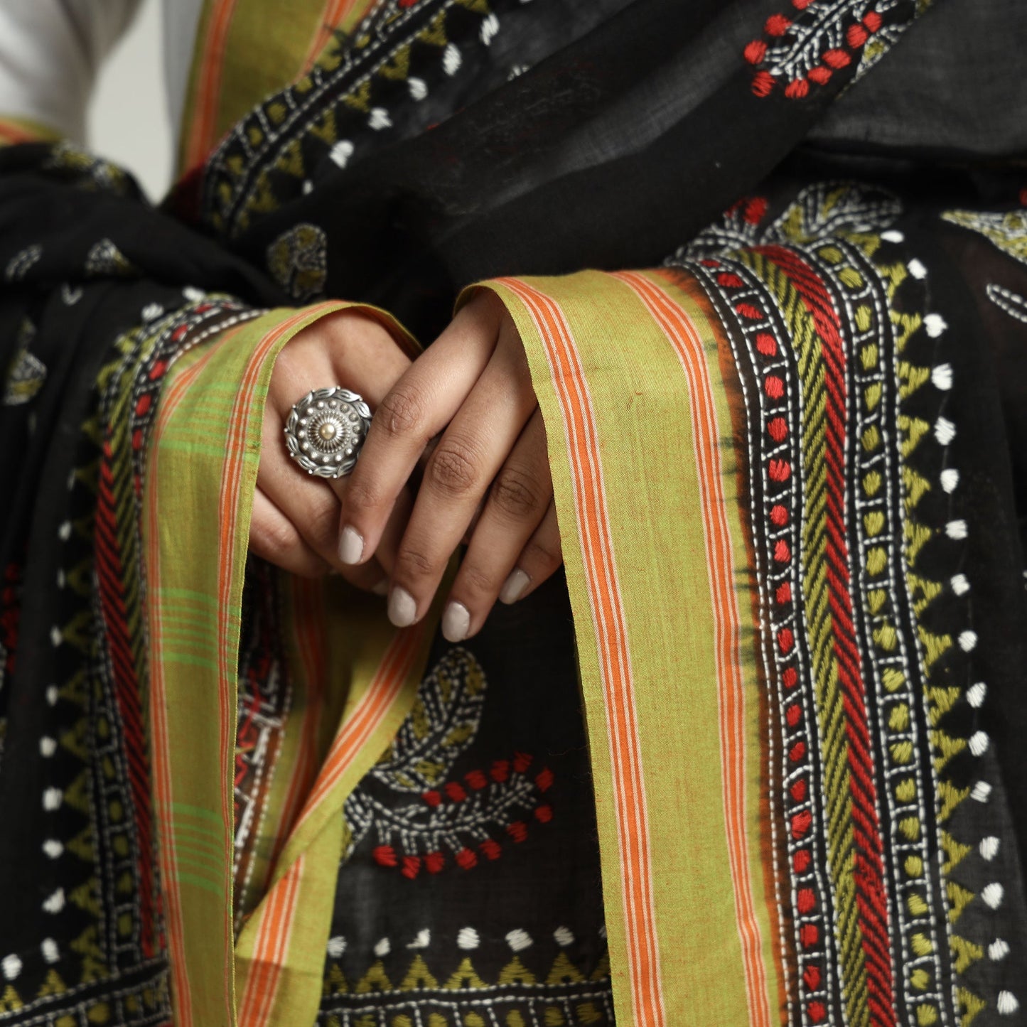 kantha embroidery dupatta