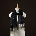 Black - brocade handloom pure silk banarasi stole