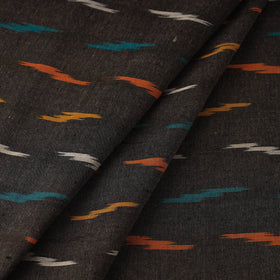  Brown Handloom Cotton Pochampally Ikat Fabric 