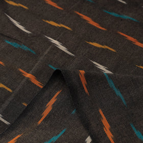  Brown Handloom Cotton Pochampally Ikat Fabric 