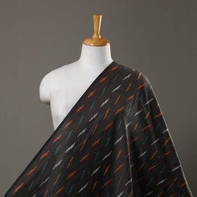  Brown Handloom Cotton Pochampally Ikat Fabric 