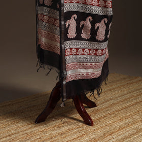 Chanderi silk bagh natural dyed dupatta with zari border 26