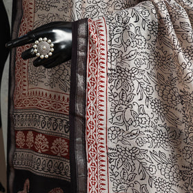 Chanderi silk bagh natural dyed dupatta with zari border 26