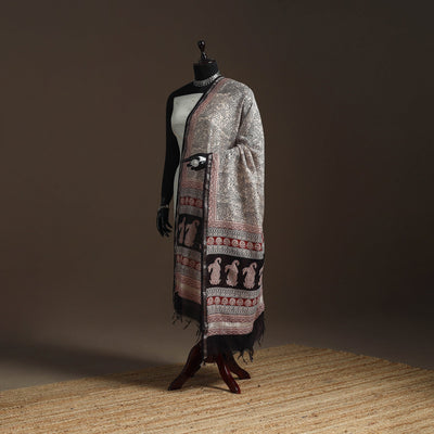 Chanderi silk bagh natural dyed dupatta with zari border 26