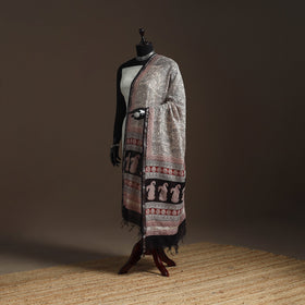 Chanderi silk bagh natural dyed dupatta with zari border 26