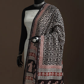 Chanderi silk bagh natural dyed dupatta with zari border 27