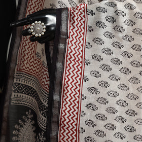 Chanderi silk bagh natural dyed dupatta with zari border 28