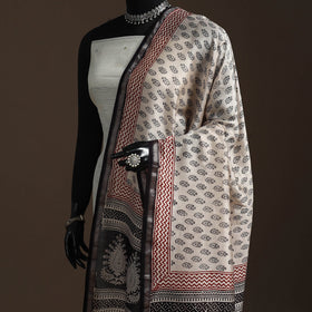 Chanderi silk bagh natural dyed dupatta with zari border 28