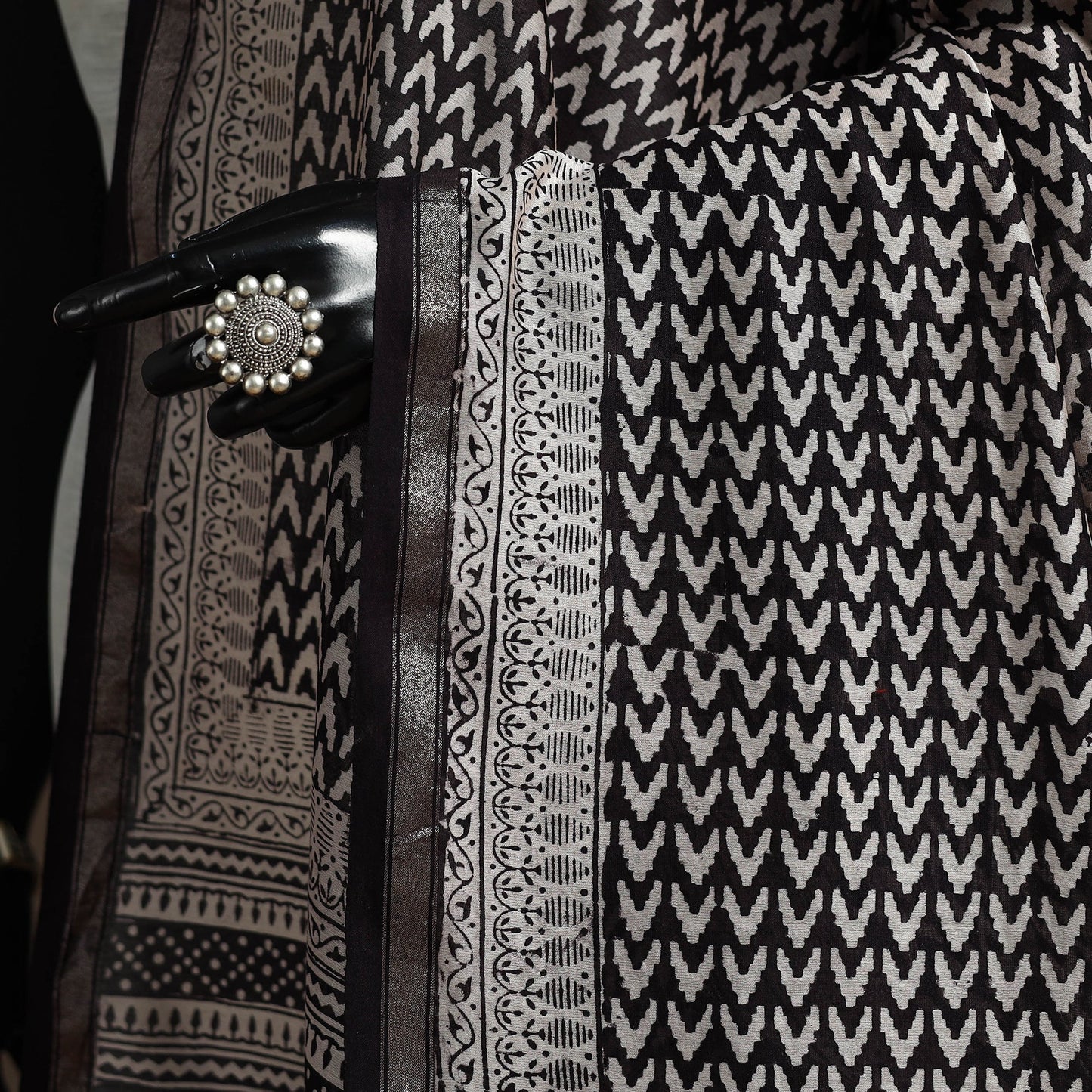 Chanderi silk bagh natural dyed dupatta with zari border 29