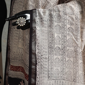 Chanderi silk bagh natural dyed dupatta with zari border 30