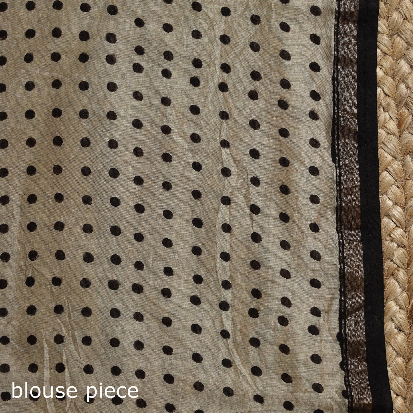 Chanderi silk hand bagru saree with zari border 08