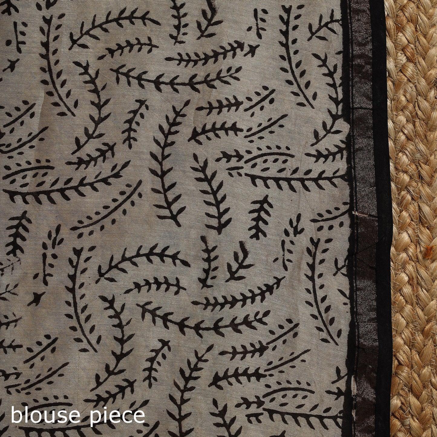 Chanderi silk hand bagru saree with zari border 13