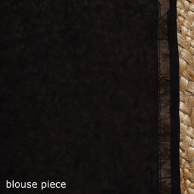 Chanderi silk hand bagru saree with zari border 14