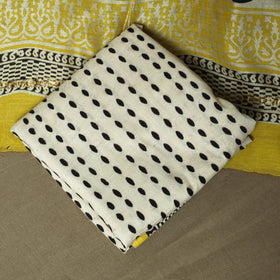 Chanderi silk hand block bagru print 3pc unstitched dress