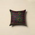 Chanderi silk hand embroidery cushion cover 13 - handcrafted