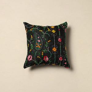 Chanderi silk hand embroidery cushion cover 19 - handcrafted